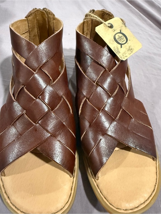 Born Shoes - Born Brown Woven Leather Sandals